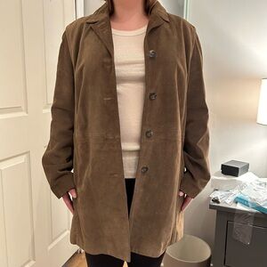 Banana Republic suede leather coat